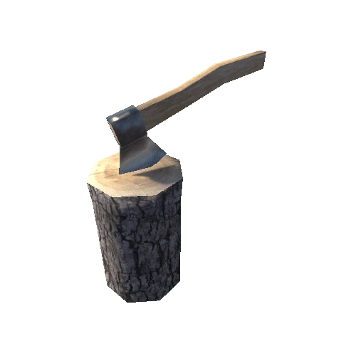 Axe and wood